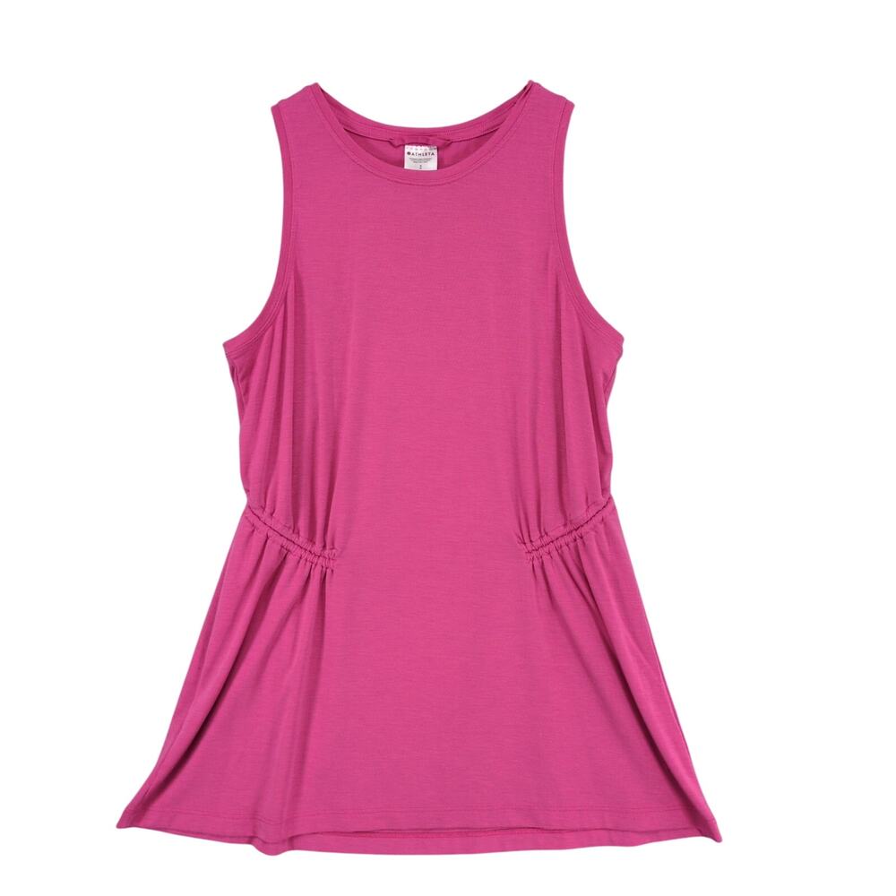 Athleta Air Out Cinch‎ Tank Salvia Pink Tunic Cami Top Elastic Waist, Women's S